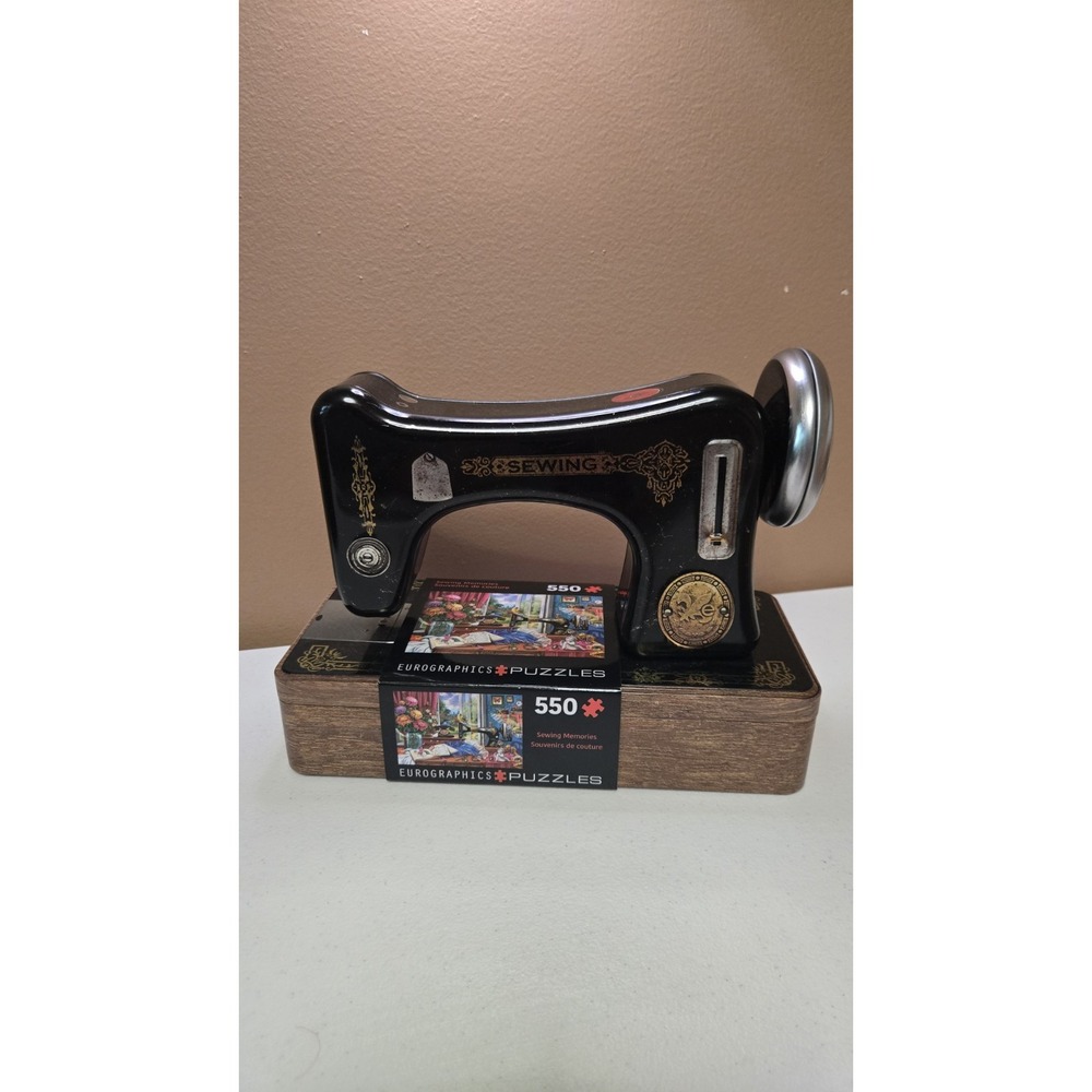 Eurographics Sewing Memories 550 Pc Puzzle Vintage Sewing Machine Tin NEW!